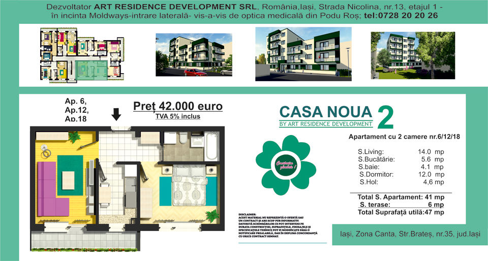 apartament nou 2 camere iasi